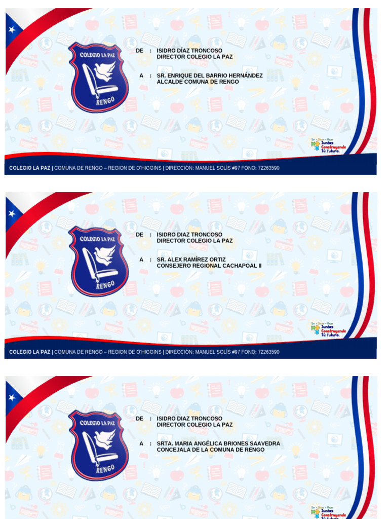 Comunicaciones del Colegio La Paz Rengo | PDF | Chile