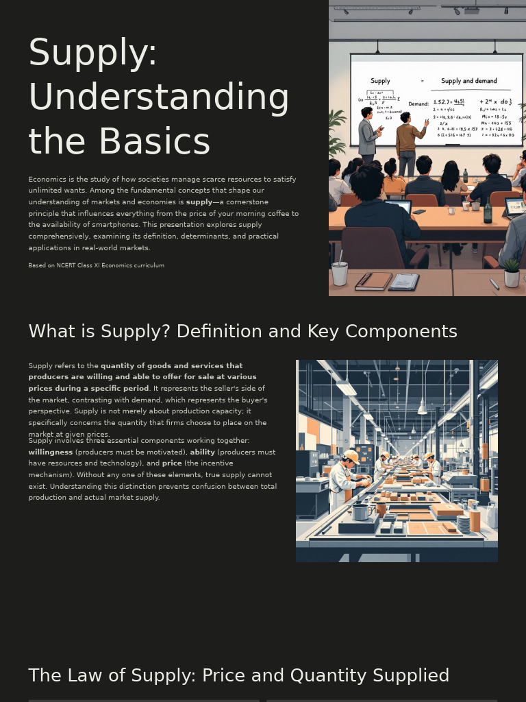 Supply Basics: Key Concepts Explained | PDF | Supply (Economics) | Prices
