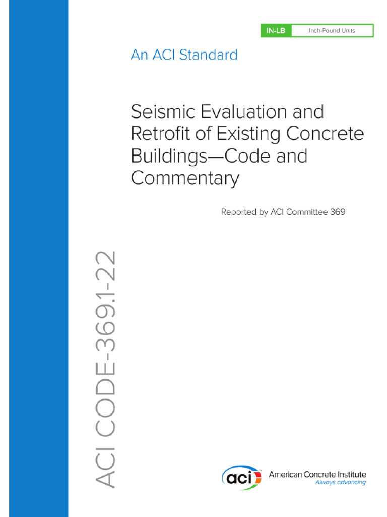 ACI CODE 369 1 22 Seismic Evaluation and Retrofit of Existing Concrete ...