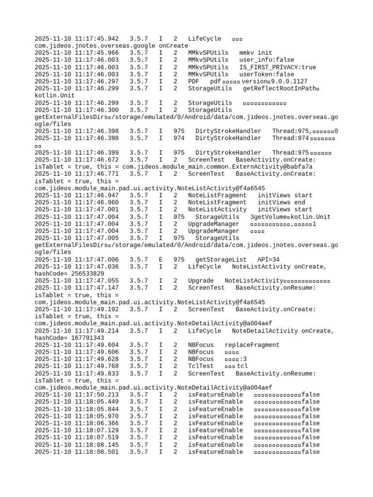 2025 11 10 - Log | PDF