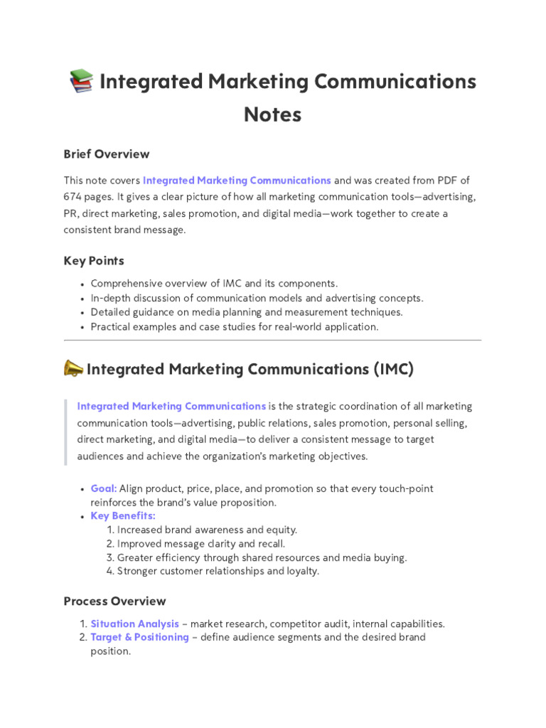 Integrated Marketing Communications Essentials | PDF | Marketing ...