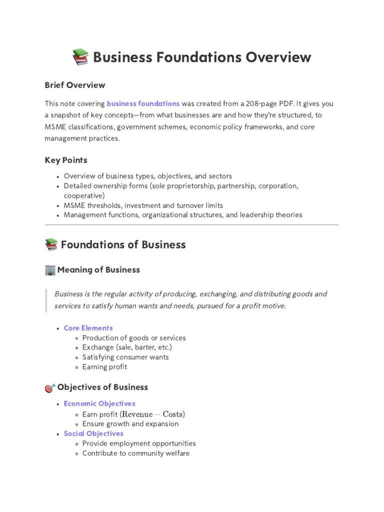 Business Foundations and Structures Guide | PDF | Partnership | Business