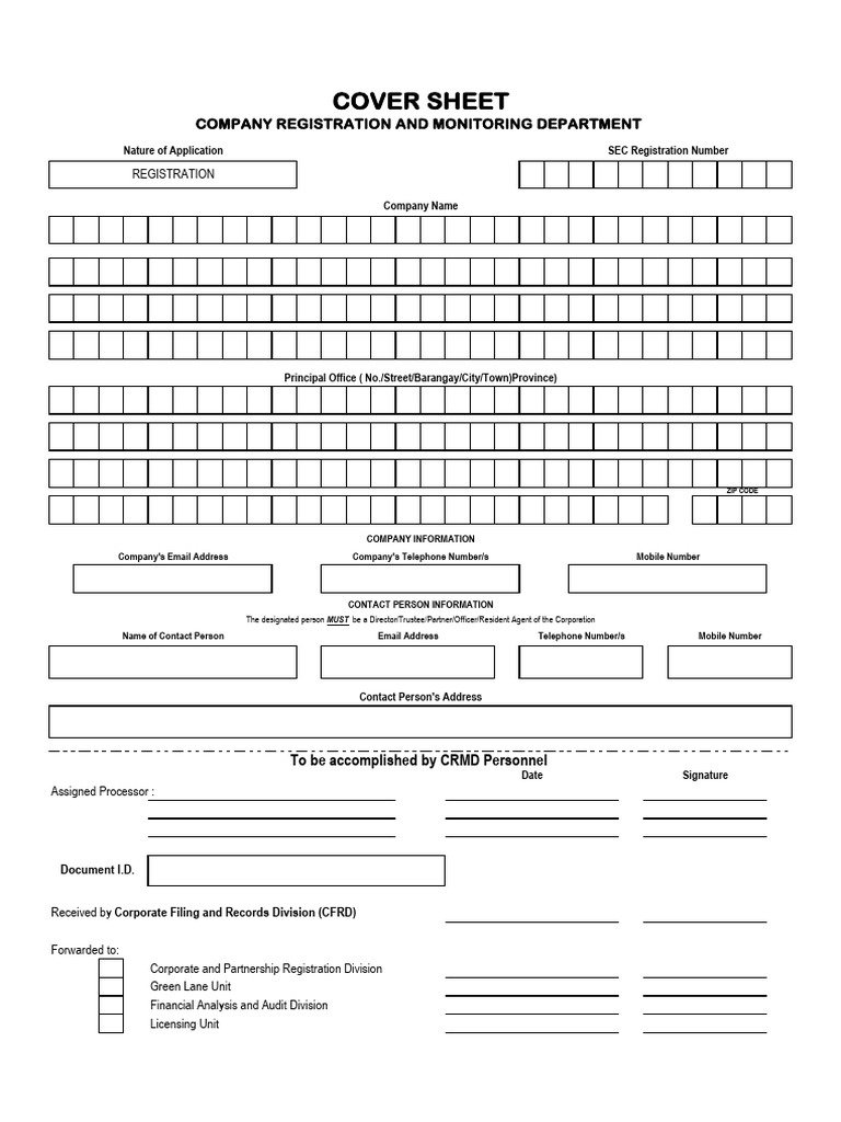 Company Registration Document Template | PDF