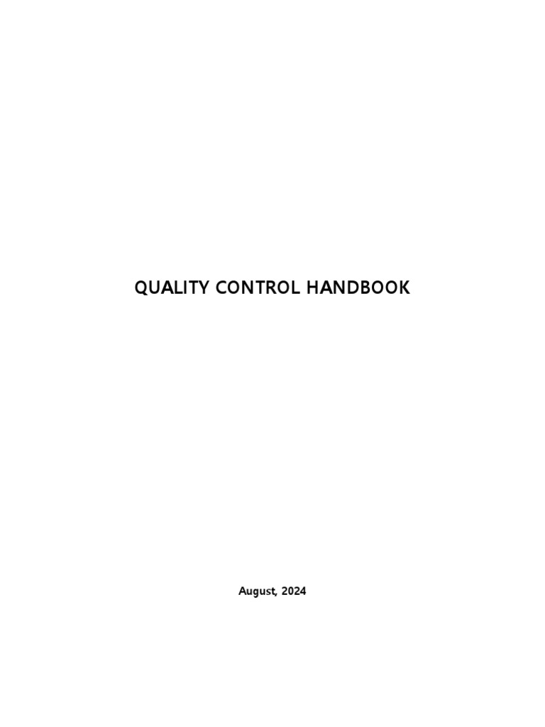 Quality Control Handbook | PDF | Concrete | Structural Engineering