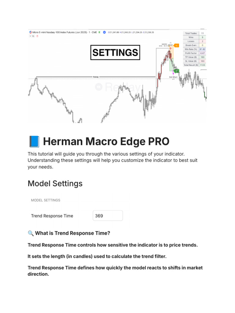Indicator Settings Tutorial With Liquidity | PDF