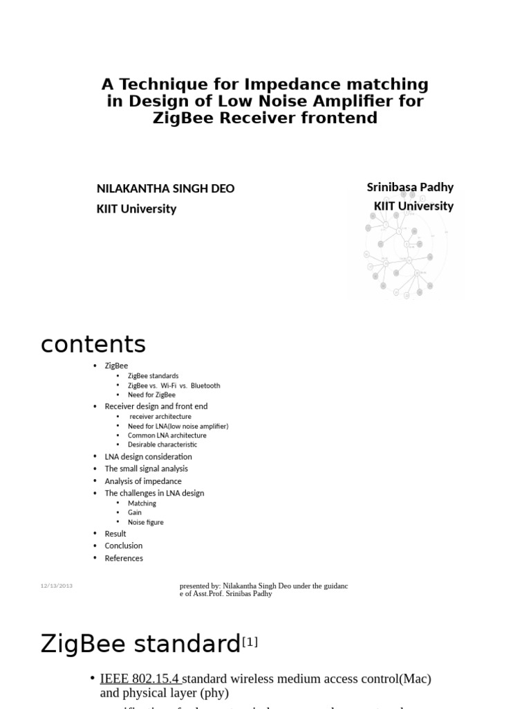 Impedance Matching for ZigBee LNA Design | PDF | Wi Fi | Computer ...