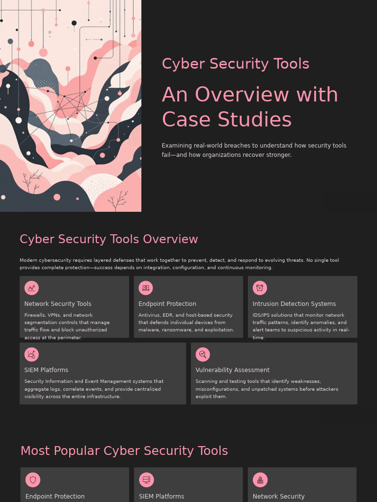 Cyber Security Tools & Case Studies | PDF | Security | Computer Security