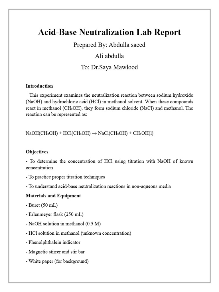 Abdulla Saeed | PDF | Sodium Hydroxide | Titration