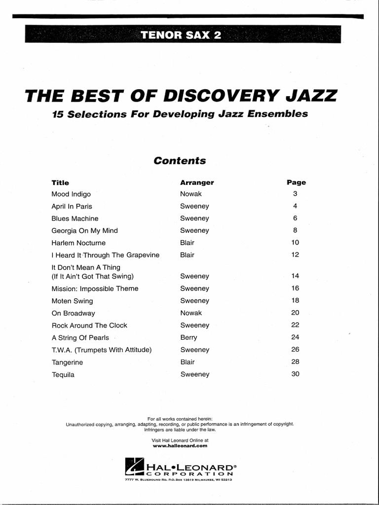 Tenor Sax 2 | PDF