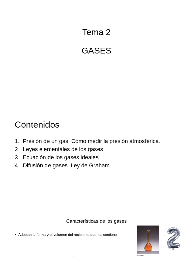 Leyes y características de los gases | PDF | Gases | Mole (Unidad)