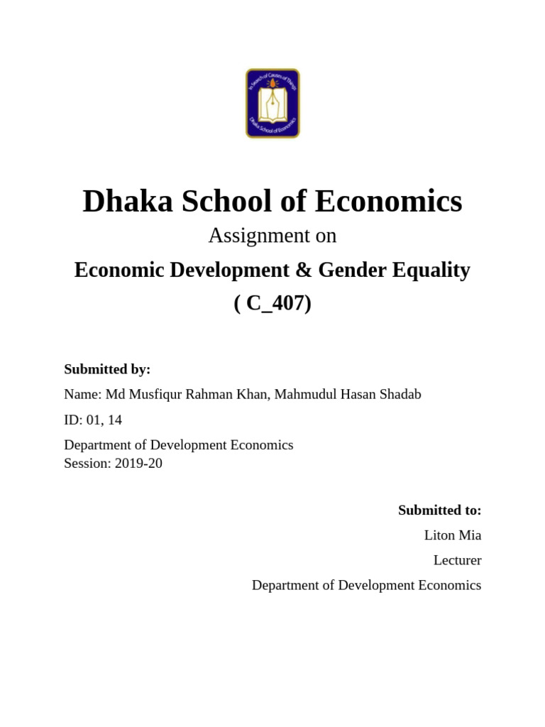 Digital Gender Gap in Bangladesh's Economy | PDF | Gender Inequality ...
