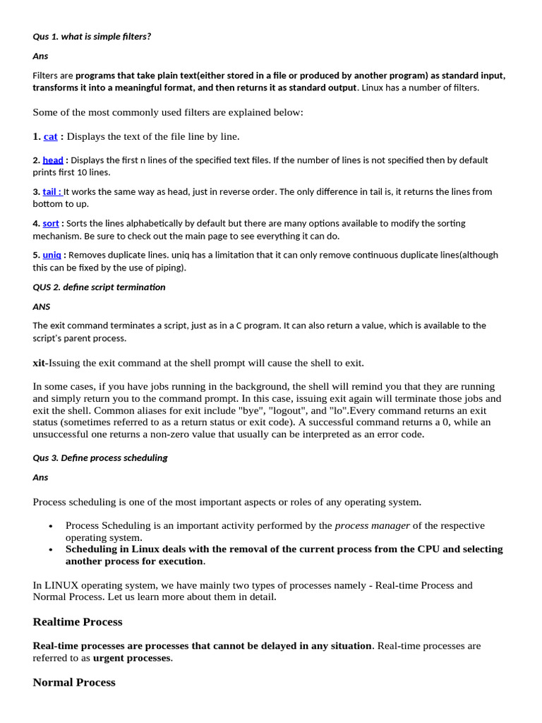 BCA-303 | PDF | Regular Expression | Command Line Interface