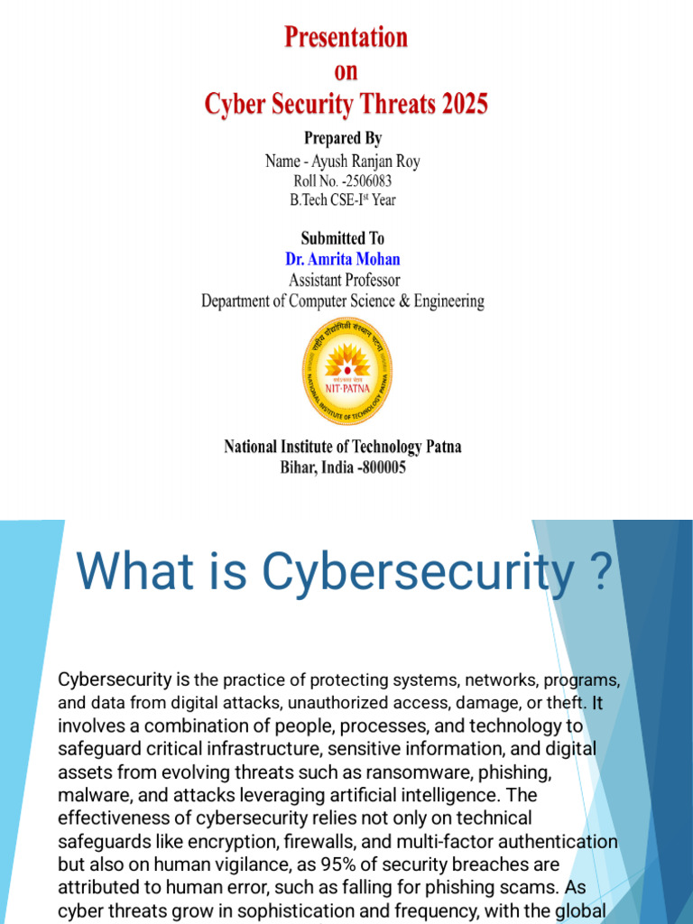 Cybersecurity Threats and Solutions 2025 | PDF | Security | Computer ...