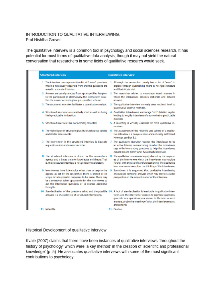 Qualitative Interviewing in Research | PDF | Qualitative Research ...