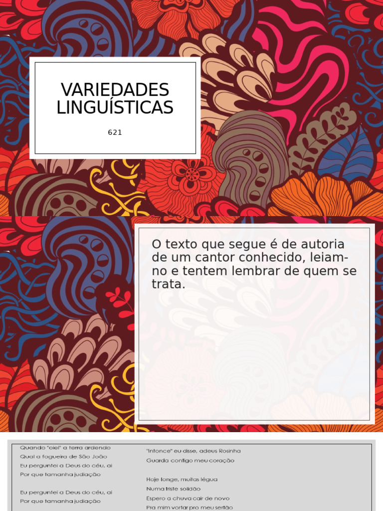 Variedades Linguísticas e Comunicação | PDF | Escrita | Língua materna