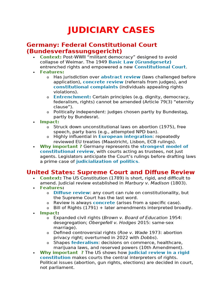 Global Judicial Review Systems Explained | PDF | Judicial Review | Justice