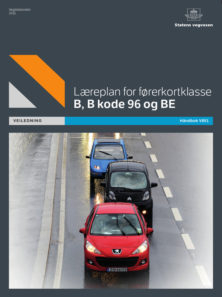 Læreplan For Førerkortklasse: B, B Kode 96 Og BE | PDF