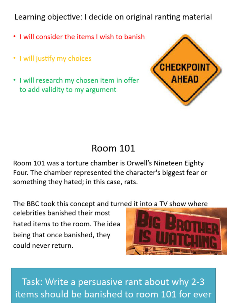Persuasive Rant for Room 101 Banishment | PDF