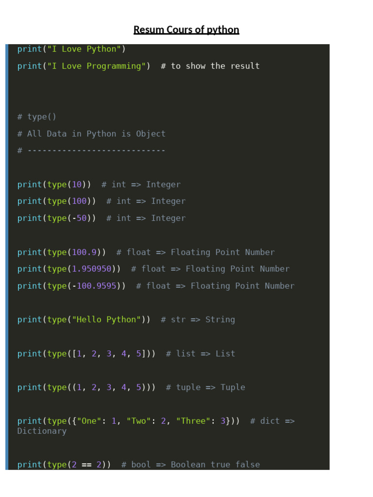 Python Basics: Data Types & Variables | PDF | Boolean Data Type ...