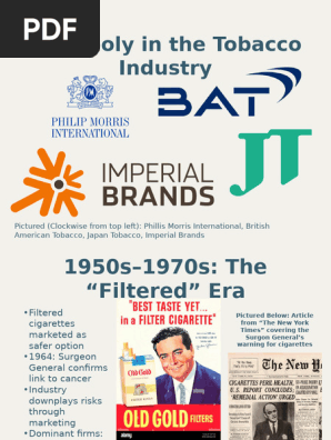 Oligopoly Dynamics in Tobacco Industry | PDF | Cigarette