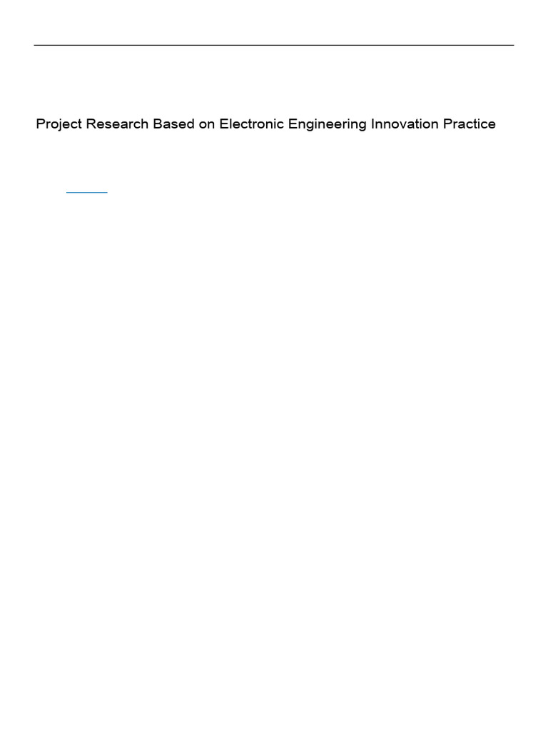 Project Research Based on Electronic Engineering I | PDF | Model–View ...