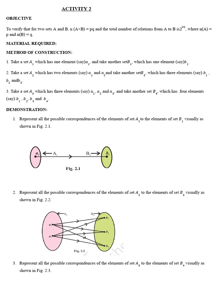 Relations and Cartesian Products in Sets | PDF