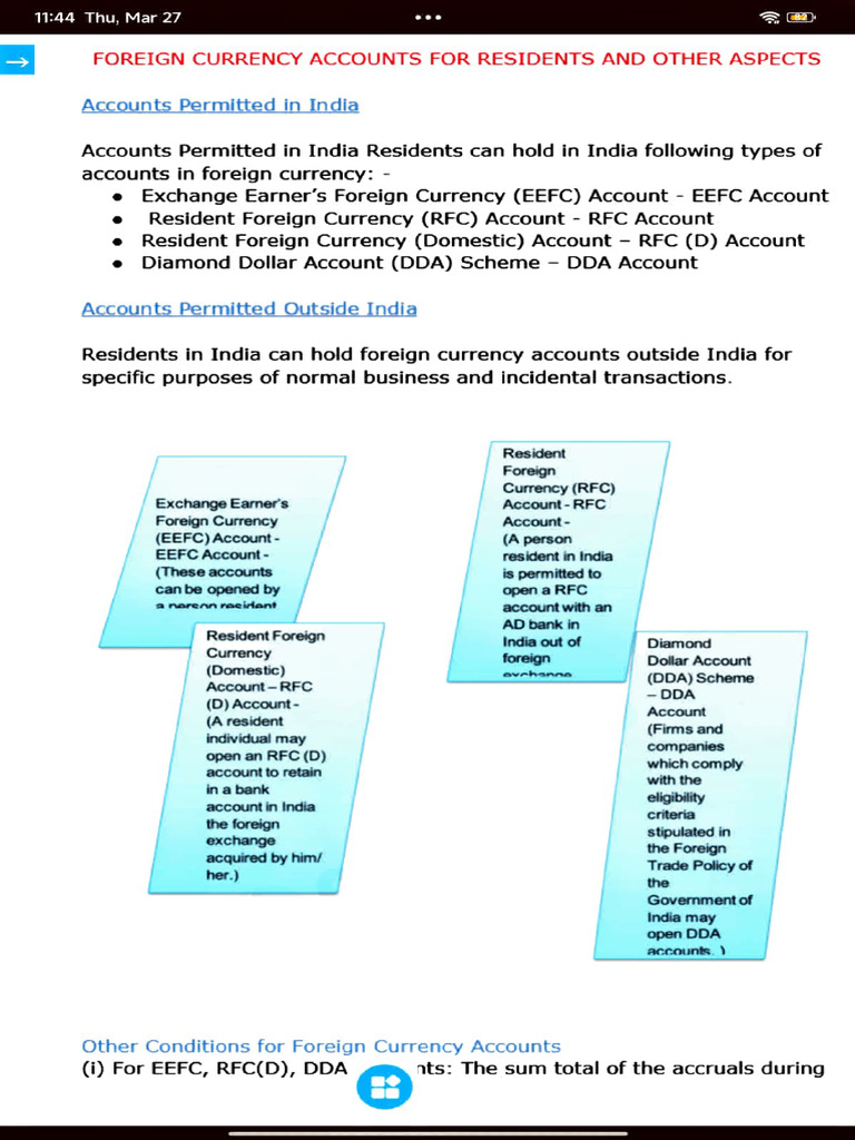 Module - A-Foreign Currency Accounts For Residents | PDF