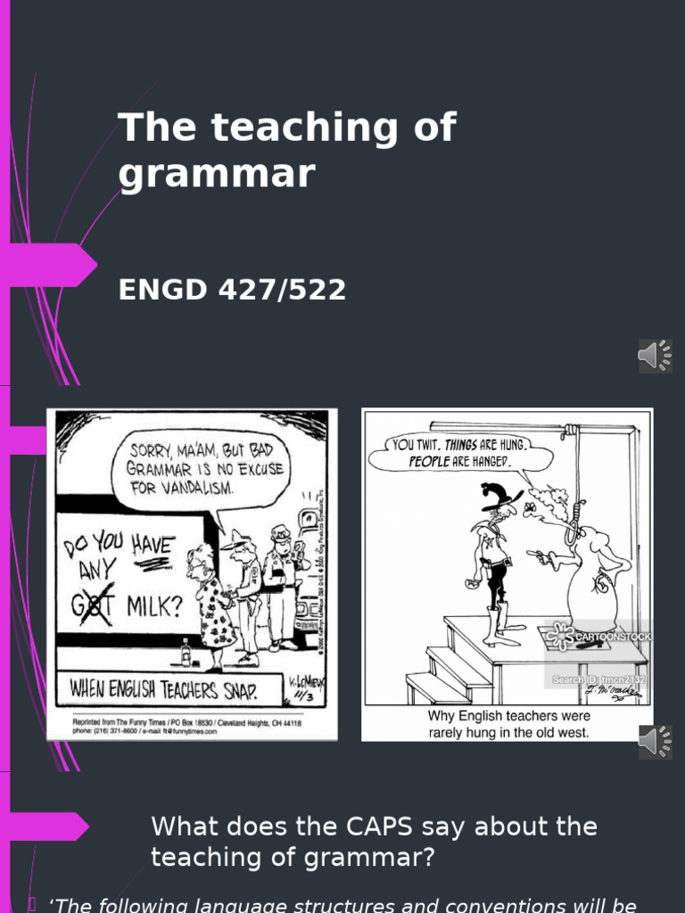 Teaching Grammar in Context: CAPS Overview | PDF | Noun | Pronoun