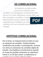 Hipótesis Correlacional