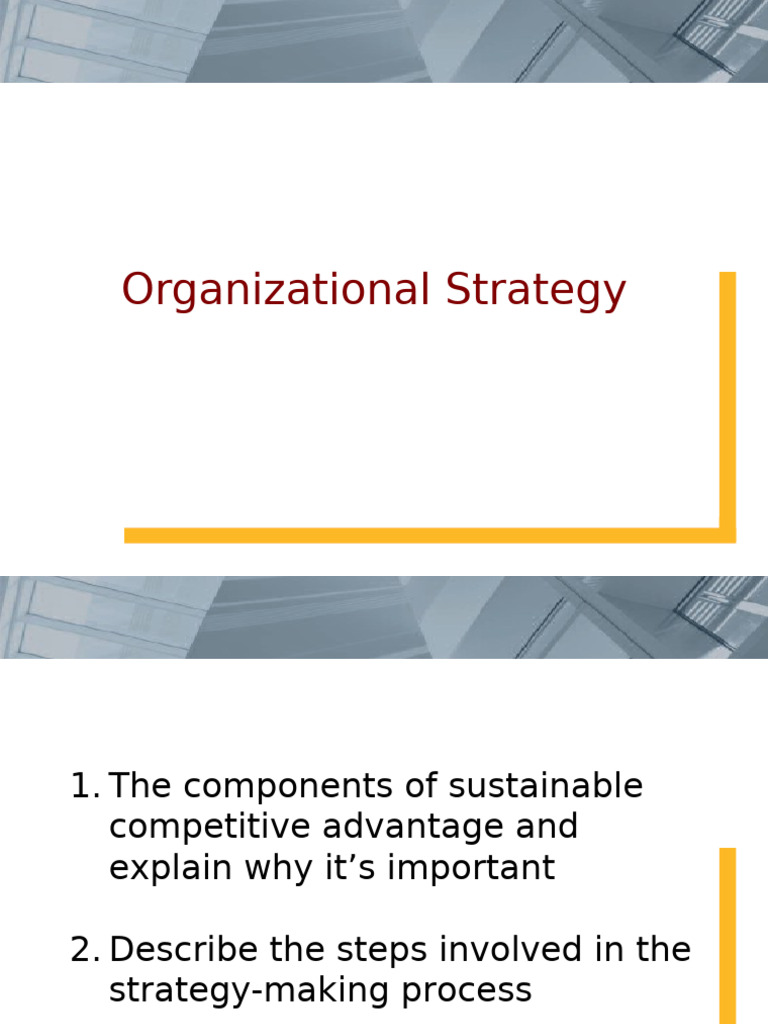 Organisational Strategy | PDF | Competitive Advantage | Strategic ...
