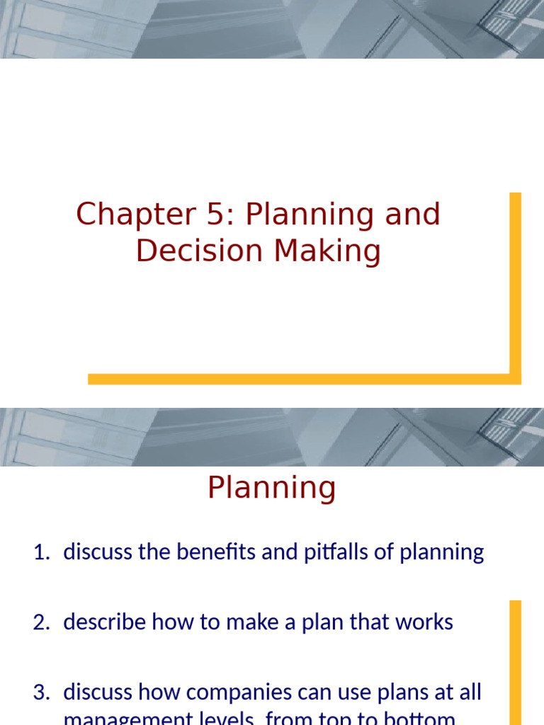 Effective Planning and Decision Making | PDF | Decision Making | Goal