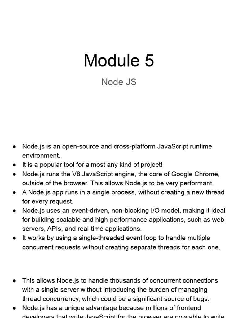 Introduction to Node.js Basics | PDF | Java Script | Software Engineering