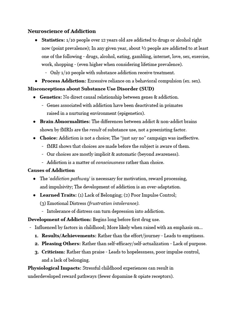 Understanding Addiction: Neuroscience Insights | PDF | Substance Use ...