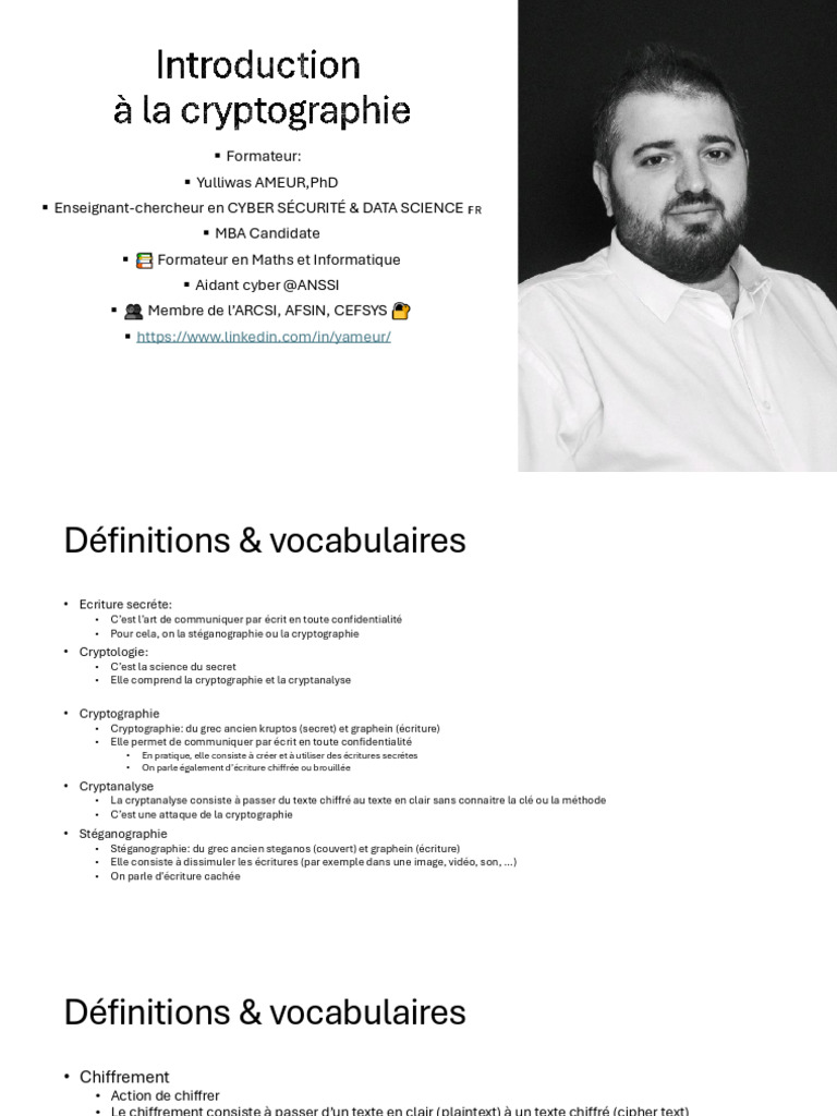 Cours Cryptographie B2-ICS 2025-2026 | PDF | Cryptographie | Cryptage