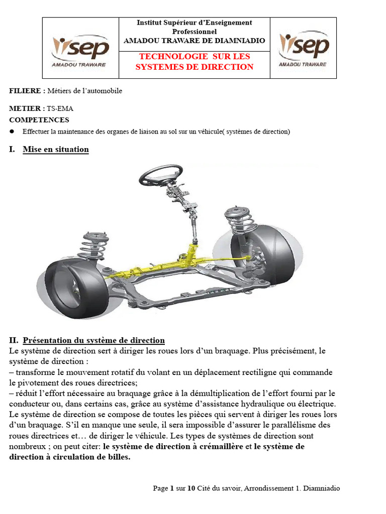 Systèmes de Direction Automobile: Guide Complet | PDF | Pompe ...