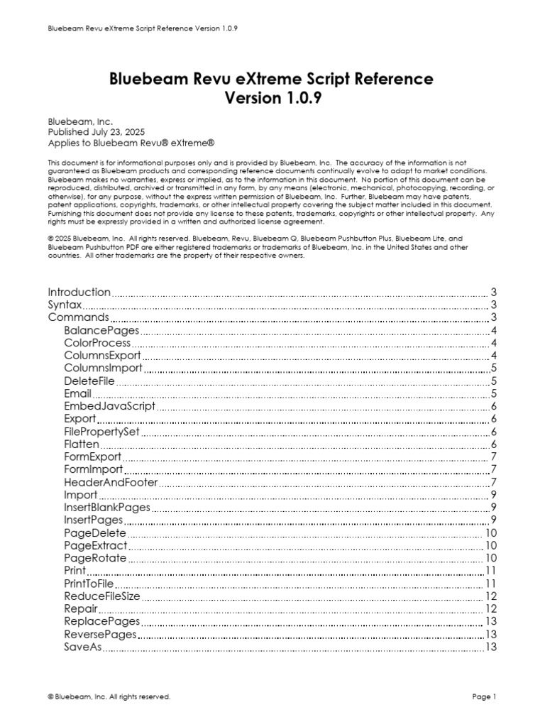 Bluebeam Revu eXtreme Script Guide | PDF | Filename | Computer File