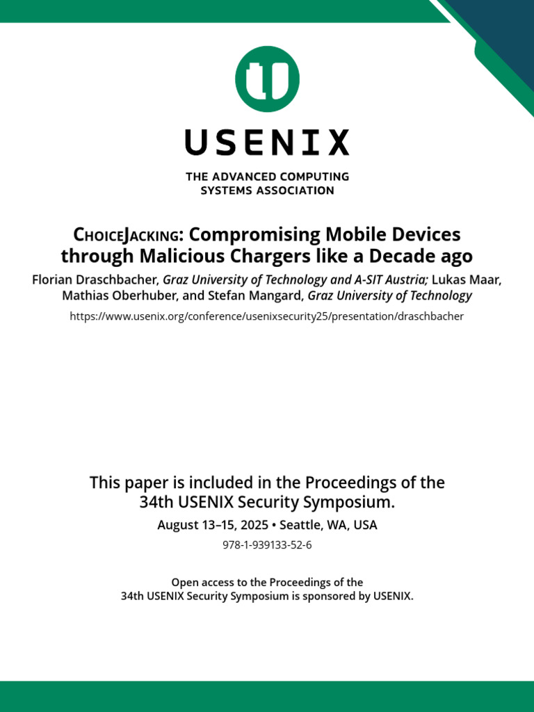 ChoiceJacking: New USB Attack on Mobile Devices | PDF | Usb | Android ...