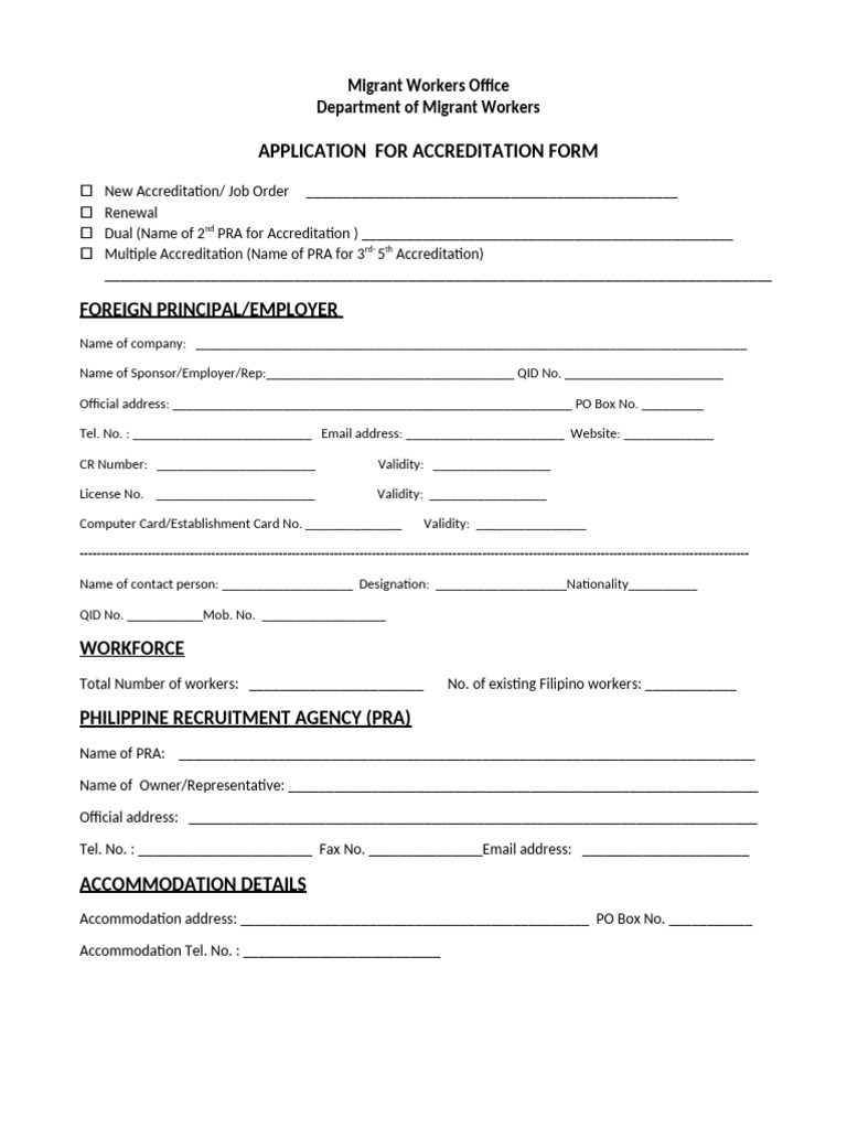1 Application for Accreditation | PDF