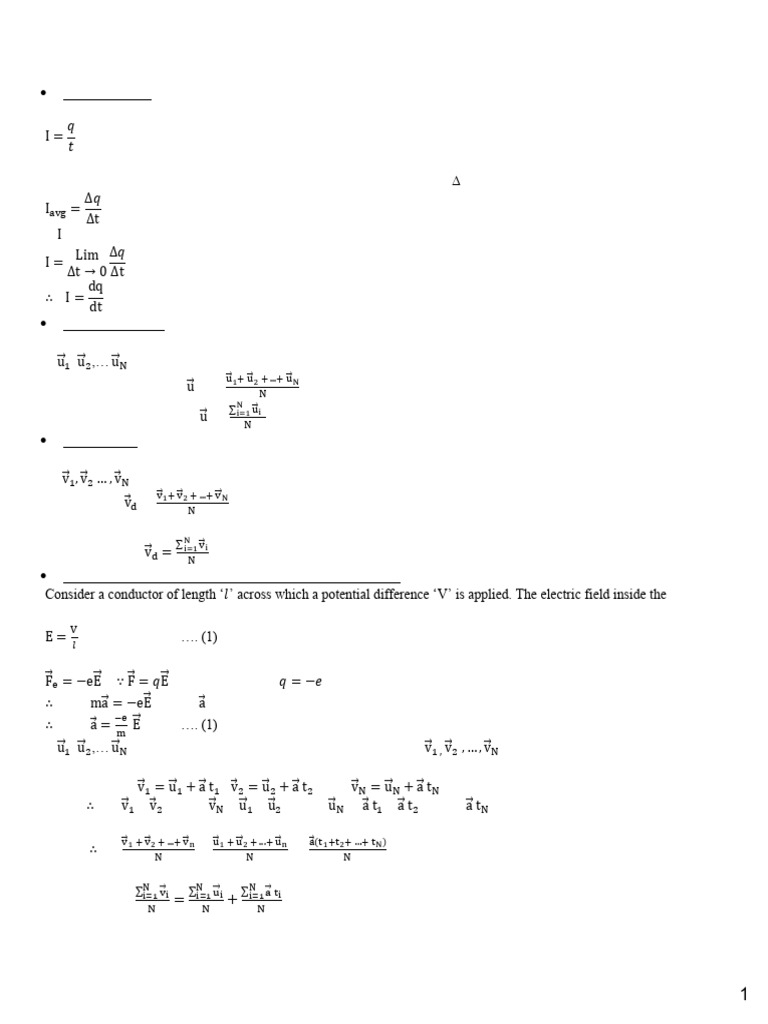 Understanding Current and Resistance | PDF | Electrical Resistivity And ...