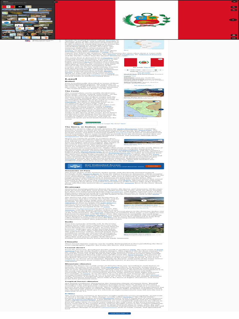 Peru _ History, Flag, People, Language, Population, Map, & Facts ...