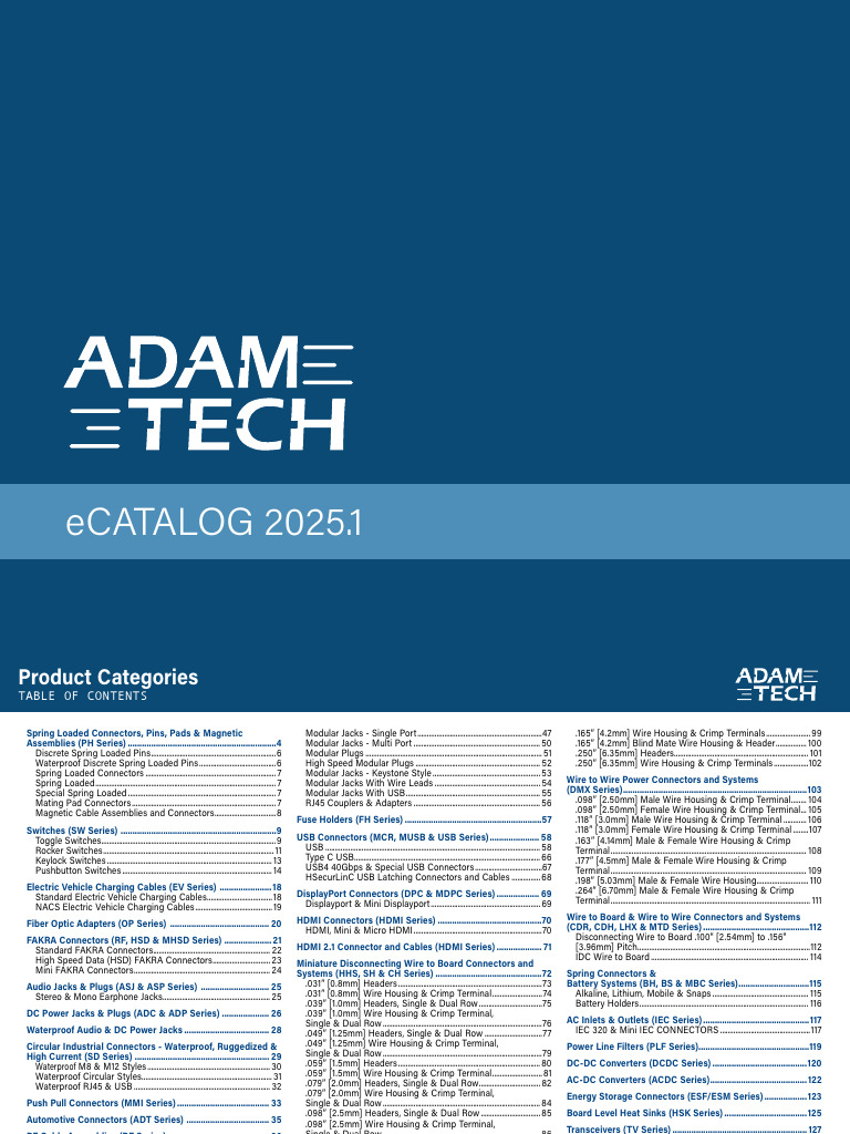 Ecatalog 2025 1 | PDF | Electrical Connector | Insulator (Electricity)