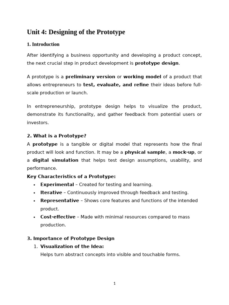 Product Dev't Unit 4 & 5 Prototype Testing | PDF | Prototype | Usability