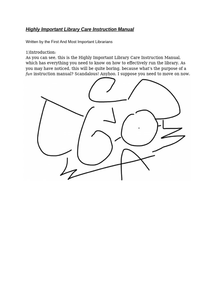 Library Care Instruction Manual | PDF