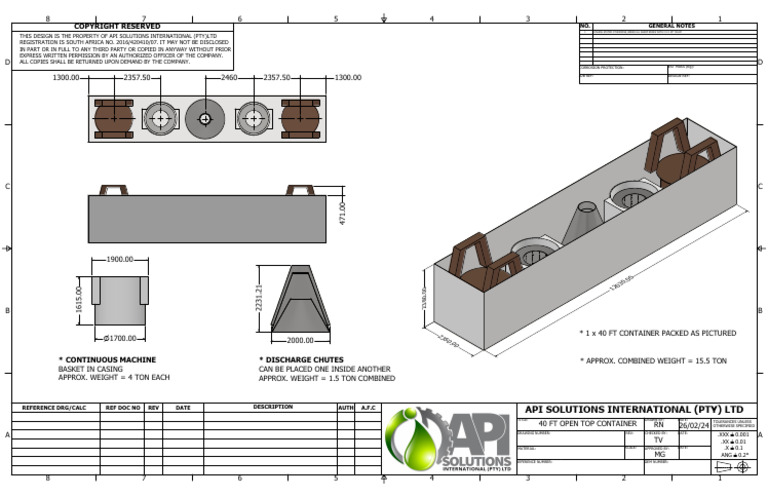 40 FT Open Top Container Design | PDF