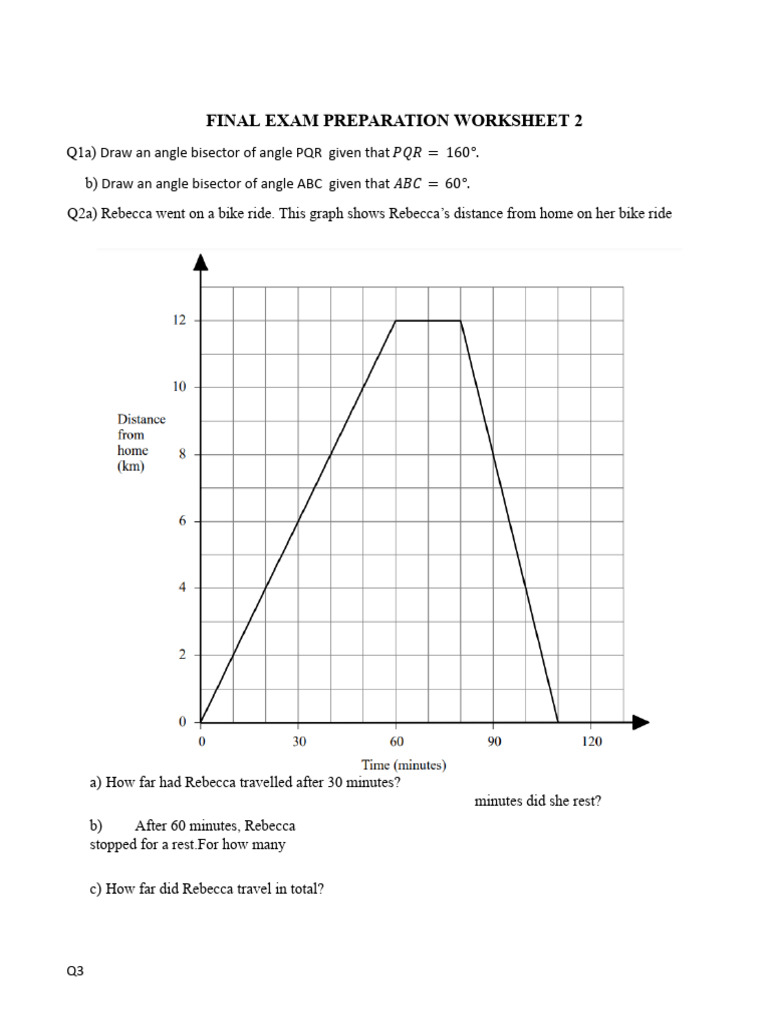 Final Exam Prep: Geometry & Graphs | PDF