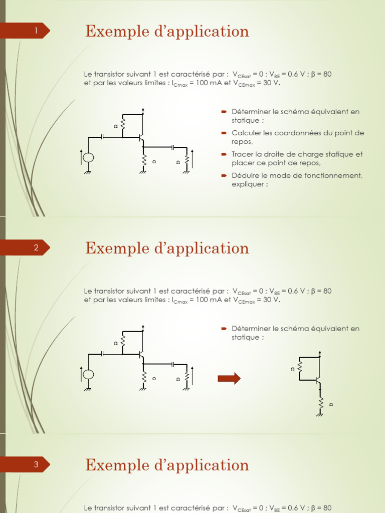 Analyse du Transistor Bipolaire en Statique et Dynamique | PDF ...