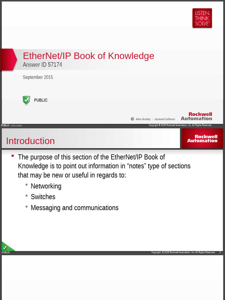 EtherNet/IP Networking Guide | PDF | Computer Network | Transmission ...