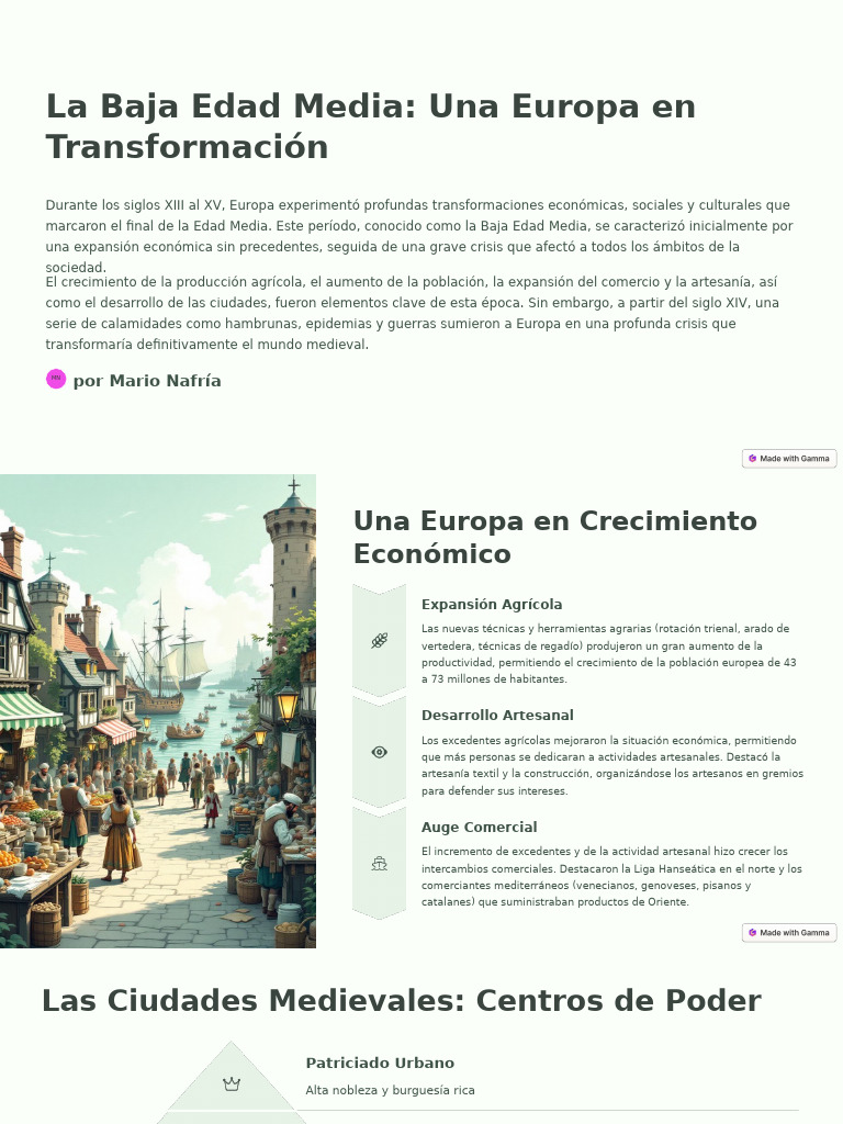 La Baja Edad Media Una Europa en Transformacion | PDF | Edades medias ...