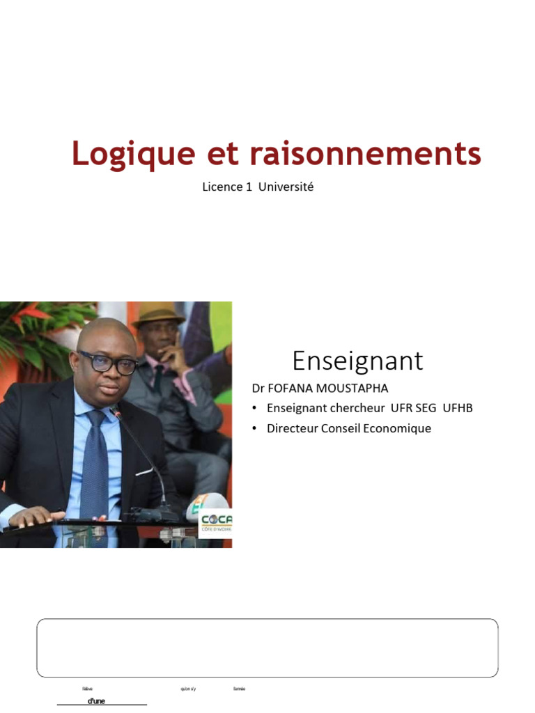 Introduction à la logique et aux raisonnements | PDF | Logique ...