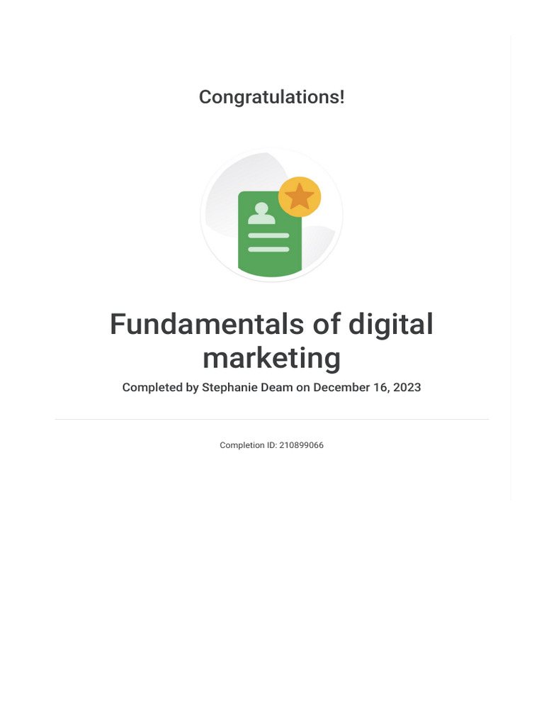 Fundamentals of Digital Marketing - Google | PDF